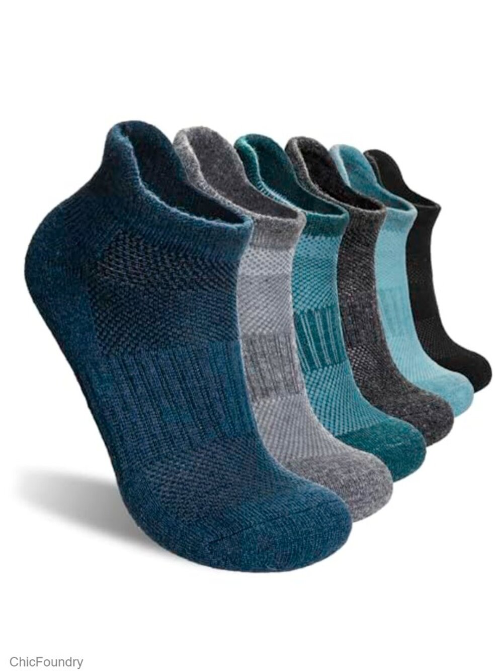 Merino Wool Ankle Hiking Socks No Show Running Athletic Cushioned Breathable